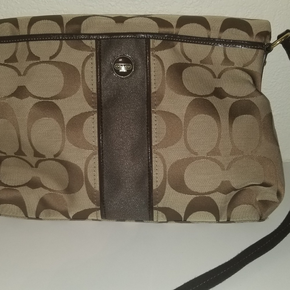 Coach Messenger Bag Signature Brown